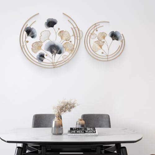 Moderne Wanddeko mit Gingko-Blättern - einzigartiges Metallbild als attraktiver Wandschmuck für Ihr Zuhause von Wensiy