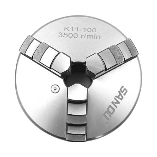 Wensiy Mini Dreibackenfutter, Präzisions 3 Backenfutter, Dreibackenfutter Drehbankfutter, HT300-Material 3 Backenfutter Spannbereich 30–90mm für Holzbearbeitung Metall Werkzeugmaschinen von Wensiy