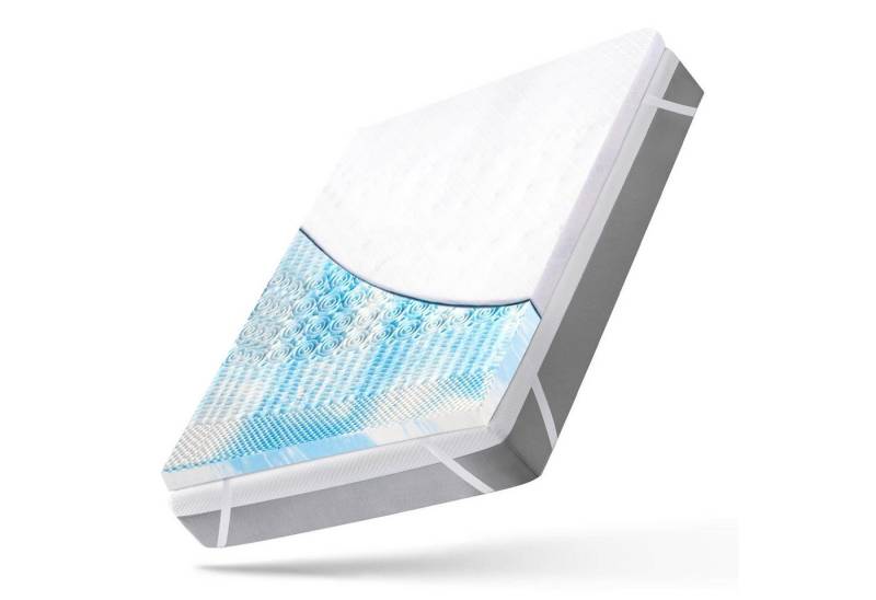 Wenta, Topper Gel-Memory-Schaum, 5-Zonen-Druckentlastung, 5 cm hoch, Gel Topper, (rutschfest, abnehmbarer Bezug, für Boxspringbett), 90/120/140/160/180x200 cm von Wenta