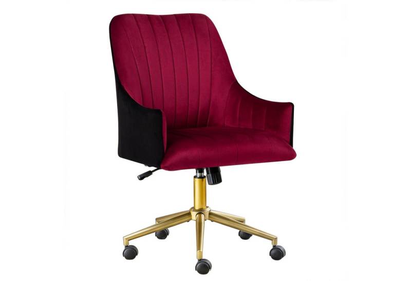 Wenta Drehstuhl (Schreibtischstuhl höhenverstellbar), ergonomischer Bürostuhl, Drehstuhl Samt mit Armlehne von Wenta
