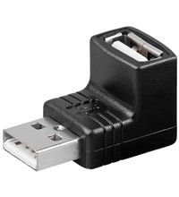 5er Set USB Adapter 90° abgewinkelt A-Stecker zu A-Buchse schwarz von Wentronic