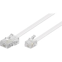 Telefonkabel (Modularkabel/Westernkabel), Kupferkaschierter Aluminiumleiter (cca), RJ45-Stecker (8P4C) RJ11/RJ14-Stecker (6P4C). Kabellänge 10 m von Wentronic