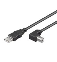 USB AB 500 90° HiSpeed 5m; USB 2.0 Kabel;""A"" Stecker >""B"" Winkelstecker von Wentronic