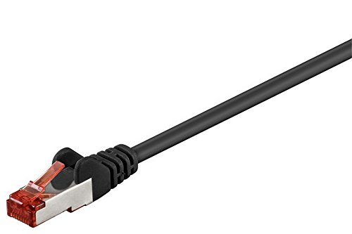 Wentronic 38698 Cat6 Netzwerkkabel S/FTP (2x RJ45 Stecker, PIMF doppelt geschirmt) schwarz von Wentronic