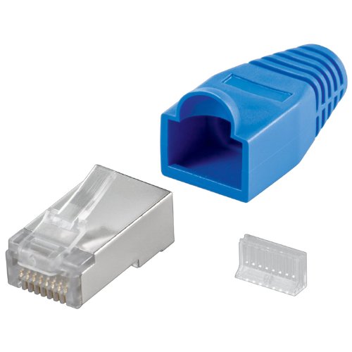 Wentronic CAT 5 RJ45/8P8 C Plug Blue BLAU Kabelboxen und Kabelbinder – ranges-câbles und Satellitenempfängers (blau) von Wentronic