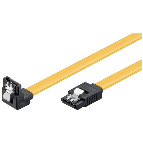 Wentronic HDD S-ATA Kabel 1,5GBs/3GBs/6GBs (S-ATA L-Type auf L-Type 90) 0,5m gelb (20 Stück) von Wentronic