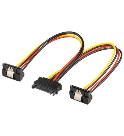 Wentronic Internes PC Y-Stromkabel; CAK S-38 POWER ADAP SATA > 2xSATA 90° von Wentronic