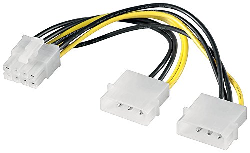 Goobay 93241 PC Grafikkarten Stromkabel/Stromadapter, PCI-E zu PCI Express 8 Pin von goobay