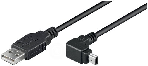 Wentronic USB 2.0 Hi-Speed Kabel; USB Mini-B 5 pin 180 SCHWARZ 90° 1.8m von Wentronic