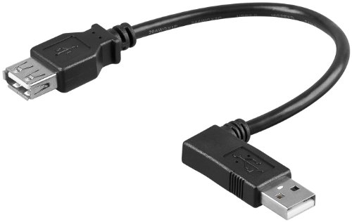 Wentronic USB 2.0 Hi-Speed Verlängerungskabel; USB Verl AA 045 HiSpeed 90° L 0.45m von Wentronic