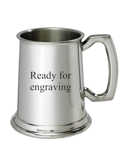 Wentworth Pewter Bierkrug aus Zinn mit zeitlosem, schlichtem Design – Geschenk zum Geburtstag, Hochzeit oder Vatertag – Gravur erhältlich von Wentworth Pewter