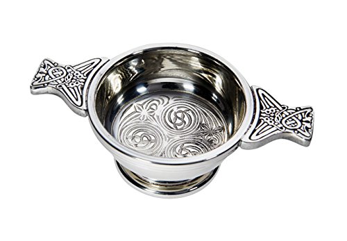 Wentworth Pewter - Kleine Keltische Zinnschale für Quaich Whisky Probierschüssel, Loving Cup Burns Night von Wentworth Pewter