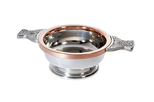 Wentworth Zinn - Standard Zinn und Kupfer Quaich Whiskey Verkostungs Schüssel von Wentworth Pewter