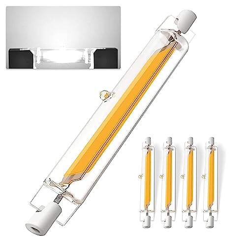 Wenuan R7S LED 118MM Dimmbar,20W R7S LED Dimmbar Lampen Ersatz für 200W Halogenlampen,LED R7S Leuchtmittel Kaltweiß 6000K 2000LM,Kein Flackern,LED Stab 360° Abstrahlwinkel,AC 220-240V,4er Pack von Wenuan