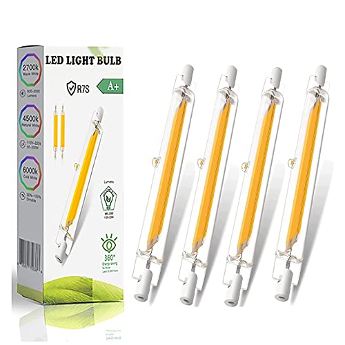 Wenuan R7S LED 118mm,20W R7S LED Dimmbar Lampen Ersetzt 200W Halogenlampen,LED R7S Lampen 3000K Warmweiß 2000LM, ohne Flackern,R7S LED Glühbirne,4er Pack von Wenuan