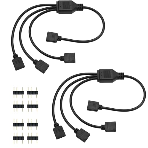 Wenxiaw 2 Stück ARGB Splitterkabel, ARGB Splitter Kabel 5 V 3 Polig Argb Splitterkabel Verlängerungskabel Adressierbare Splitter Kabel 1 Buchse auf 3 Stecker Für CPU Kühler und 5 V Lüfter Wenxiaw 2 Stück ARGB Splitterkabel, ARGB Splitter Kabel 5 V 3 Polig Argb Splitterkabel Verlängerungskabel Adressierbare Splitter Kabel 1 Buchse auf 3 Stecker Für CPU Kühler und 5 V Lüfter von Wenxiaw