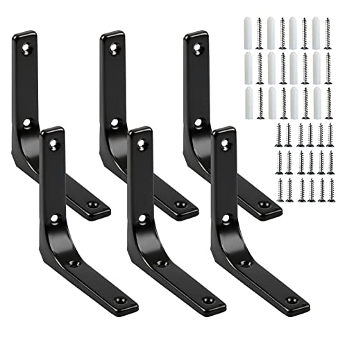 Wenxiaw Regalhalterung Schwarz Regalwinkel, Regalhalterung Schwebend Regalwinkel Schwarz Metall L Förmige 90 Grad Recht Winklige Halterung für Wandregal Mit Passender Schraube und Ankern,6er Set,10cm Wenxiaw Regalhalterung Schwarz Regalwinkel, Regalhalterung Schwebend Regalwinkel Schwarz Metall L Förmige 90 Grad Recht Winklige Halterung für Wandregal Mit Passender Schraube und Ankern,6er Set,10cm von Wenxiaw