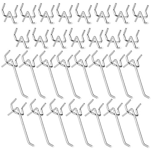 Wenxiaw Werkzeugwand Haken Pegboard Hooks Haken für Lochwand Lochwandhaken Lochplattenhaken für Supermarktregale Baumärkte Werkzeugräume, Länge 10cm 5cm Einfachhaken 30 Stücke von Wenxiaw