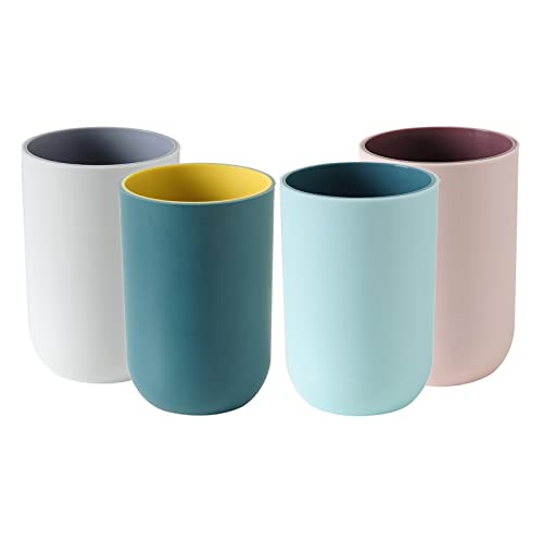 Zahnputzbecher Kunststoff Wiederverwendbar Zahnputzbecher Kinder Zahnbürstenhalter für Reise Camping Badezimmer Ordentlich Badezimmerzubehör, Zahnbecher Aus Bruchsicherem Kunststoff, Bpa-Frei von Wenxiaw