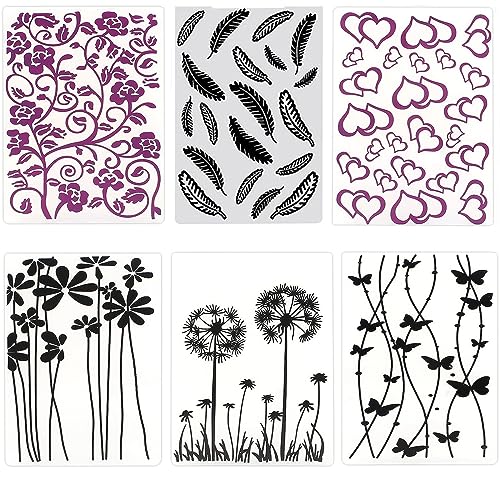 Kunststoff Prägeschablone Prägefolder Embossing Folder Schablone Kunststoffschablone Prägeschablone Kunststoff Prägefolder Für Diy-Scrapbooking Sammelalben,Fotoalben,Papierkarten, Bastelarbeiten 6 Pcs Kunststoff Prägeschablone Prägefolder Embossing Folder Schablone Kunststoffschablone Prägeschablone Kunststoff Prägefolder Für Diy-Scrapbooking Sammelalben,Fotoalben,Papierkarten, Bastelarbeiten 6 Pcs von Wenyue