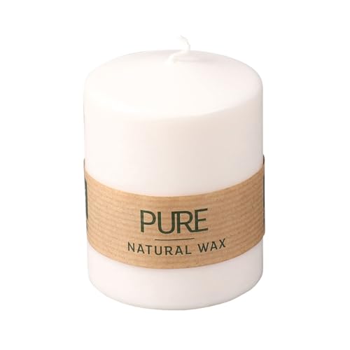 Kerze 'Pure', Safe Candle, Brenndauer ca. 41 h, Natural, Wachs, 9 x 7 cm von Wenzel