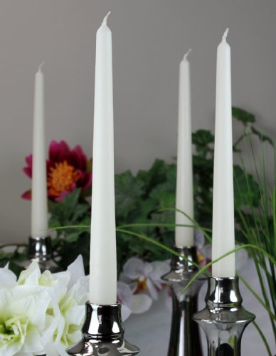 Spitzkerzen Kerzen Markenkerzen Tafelkerzen Leuchterkerzen Dinnerkerzen 250/23 mm wollweiß weiß, 12 St. von Wenzel