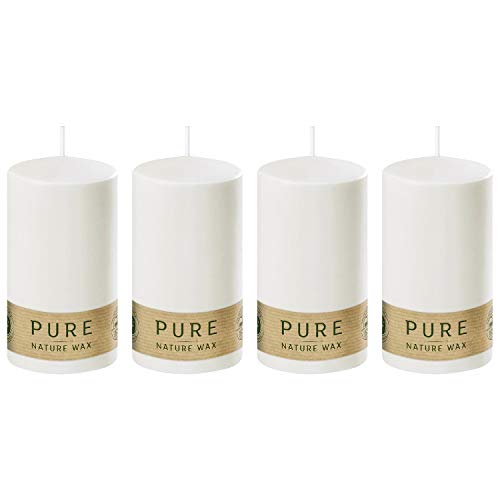 Wenzel Pure Kerze Safe Candle 13x7cm Natural, weiß (4 Stück) von Wenzel