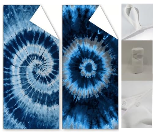 Strandtuch Abstrakt Mikrofaser Handtuch Blau Badetuch Groß 60x120cm Saunahandtuch 2 Stück Stranddecke Sandfrei Super Saugfähig Sporthandtuch Schwimmhandtücher Männer Frauen Strand Reise Urlaub Wq-163 von Weoqion