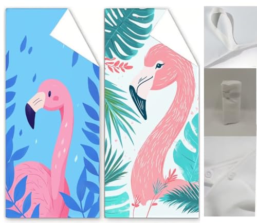 Strandtuch Tier Mikrofaser Handtuch Flamingo Badetuch Groß 100x200cm Saunahandtuch 2 Stück Stranddecke Sandfrei Super Saugfähig Sporthandtuch Schwimmhandtücher Männer Frauen Strand Reise Urlaub Wq-121 von Weoqion