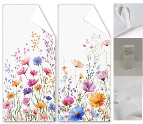 Strandtuch Weiße Blumen Mikrofaser Handtuch Blume Badetuch Groß 100x220cm Saunahandtuch 2 Stück Stranddecke Sandfrei Super Saugfähig Sporthandtuch Schwimmhandtücher Strand Reise Urlaub Sauna Wq-231 von Weoqion