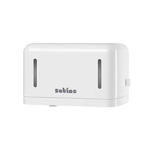 Satino by WEPA Toilettenpapierhalter für WCs/Toiletten/Waschräume mit niedriger/mittlerer Frequenz I Doppelrollen-Spender I MT1-kompatibel I 331080 von Satino