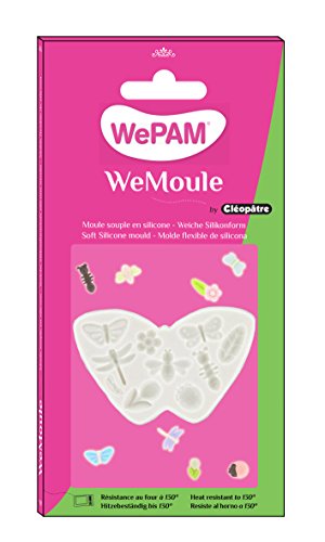 WePAM – PF00MA59 - WeMoule weiche Silikoform, Blumen und Insekten von Cléopâtre