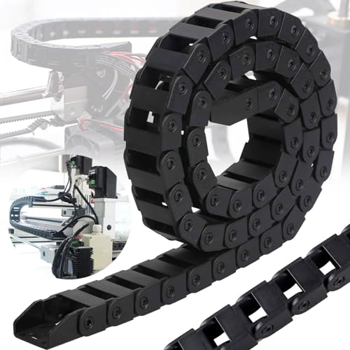 Weploda Energiekette, Kabelschleppkette, Black Nylon Cable Drag Chain, Drahtträger Kunststoff, Gesamtlänge 1m, 10 x 20mm, Geeignet für 3D-Drucker, Elektronische Zählgeräte Etc. von Weploda