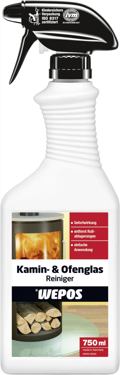 Wepos Kamin- und Ofenglasreiniger 750 ml von Wepos