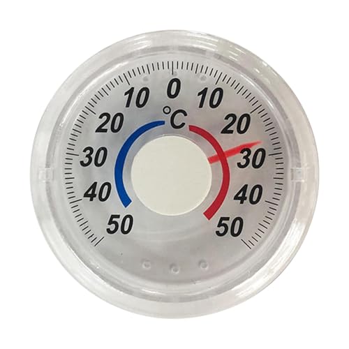 Analoge Thermografie für Fenstermontage – transparente selbstklebende Fensterthermographie | Fensterthermometer für den Außenbereich selbstklebend | Fensterthermometer | Außenthermometer für von Weppduk