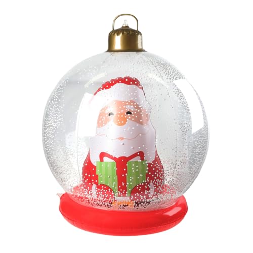 Aufblasbare Weihnachtskugeln – Weihnachtsmann Riesige Weihnachtskugel | 55,9 cm PVC-Weihnachtskugel-Dekorationen | Riesiges Weihnachts-Spielzeug für Verandabaum von Weppduk