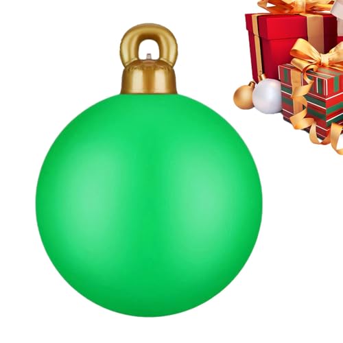 Aufblasbare Weihnachtskugeln im Freien, große aufblasbare Ornamente 24 Zoll, wiederverwendbare Riesenball | Outdoor Urlaub Hof Dekoration, Blow Up Ball Dekorationen, PVC Weihnachtsdekoration für von Weppduk