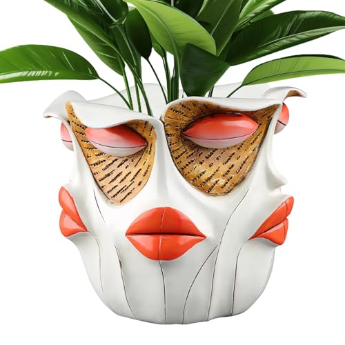 Gesichts-Pflanzgefäß - Abstrakter Blumentopf Für Gesichtsblumentopf | Blumentöpfe Gesicht Blumentopf Abstrakter Blumentopf | Indoor-Sukkulentöpfe | Einzigartige Blumentöpfe | Pe Dekorationen von Weppduk