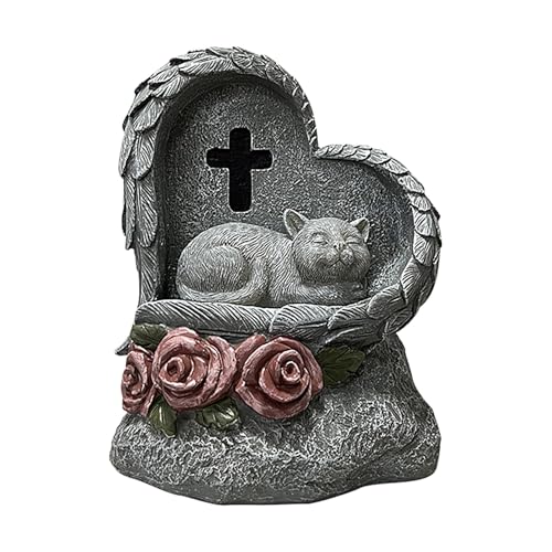 Haustier-Gedenkstein – Haustier-Gedenksteine Tiere | Gedenksteine Haustiere | Haustier-Grabstein Hunde-Grabsteine | Haustier-Gedenkschild | Gartendekoration Haustier-Grabmarkierungen | Gartenstatue von Weppduk