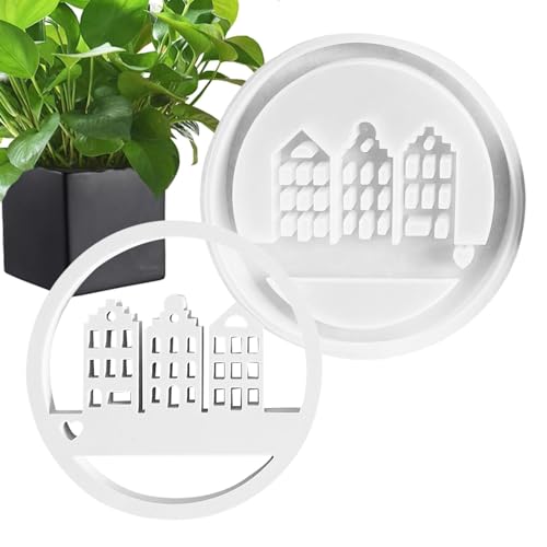 Silikonform Beton – runde Form aus Kunstharz | runde Brikettform | Blumenhalter Harzformen – Harzformen kreativ leicht zu lösen, Vasen und Blumenstrauß kreieren von Weppduk