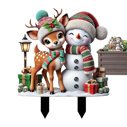 Weihnachtspieße – Weihnachtsschilder, Pfähle | 0utdoor Weihnachtsdekorationen | festliche Hofschilder für Zuhause | dekorative 2D-Acryl-Weihnachtsstecker für den Außenbereich für Zuhause Weihnachtspieße – Weihnachtsschilder, Pfähle | 0utdoor Weihnachtsdekorationen | festliche Hofschilder für Zuhause | dekorative 2D-Acryl-Weihnachtsstecker für den Außenbereich für Zuhause von Weppduk