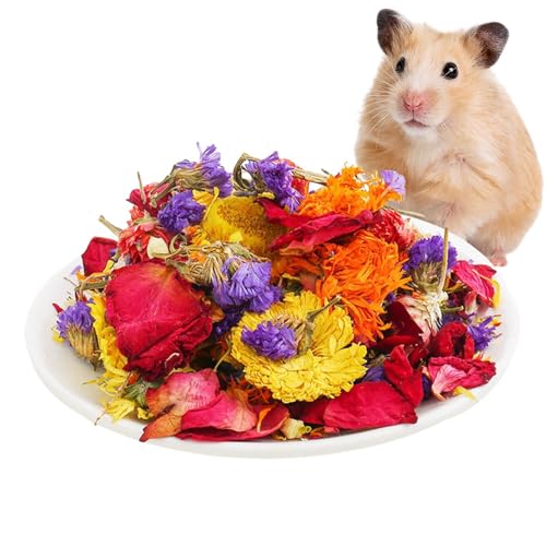 Weppduk Hamsterblumen – natürliche Trockenblume, Rennmäuse, Einstreu, Geruchskontrolle, Lebensraum, Dekoration für Kaninchen, Rennmäuse oder andere Kleintiere von Weppduk