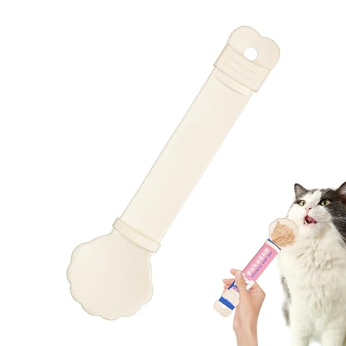 Weppduk Katzen-Löffel, gestreift, Haustier-Löffel, Nass-Leckerli-Löffel, Fütterungslöffel, multifunktionaler Haustierlöffel, Katzenfutterspender für leckbare nasse Katzen-Leckerlis Weppduk Katzen-Löffel, gestreift, Haustier-Löffel, Nass-Leckerli-Löffel, Fütterungslöffel, multifunktionaler Haustierlöffel, Katzenfutterspender für leckbare nasse Katzen-Leckerlis von Weppduk