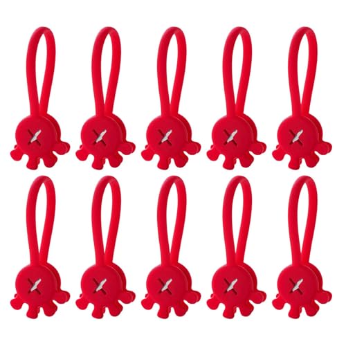 Weppduk Magnetische Kabelbinder | 10 x handflächenförmige Silikon-Drehbänder – Lesezeichen-Clips, Kühlschrankmagnete, Kabelbänder, wiederverwendbarer Draht-Organizer für Arbeitsplatz, Schule, Zuhause Weppduk Magnetische Kabelbinder | 10 x handflächenförmige Silikon-Drehbänder – Lesezeichen-Clips, Kühlschrankmagnete, Kabelbänder, wiederverwendbarer Draht-Organizer für Arbeitsplatz, Schule, Zuhause von Weppduk