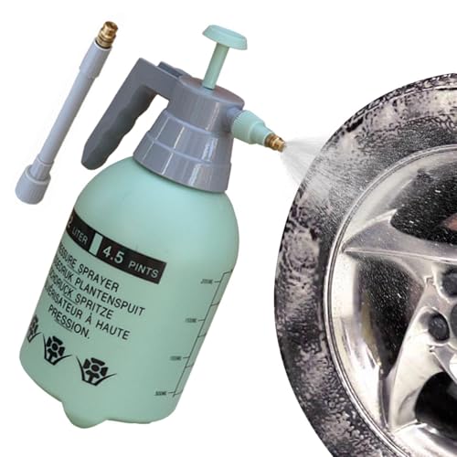 Weppduk Pump-Sprühflasche, 2 l, Handdruck-Gartensprüher für Rasen, Gartensprüher mit Verlängerungsstange, Druck-Handpumpe, Reinigungsdrucksprüher für Rasen und Garten von Weppduk