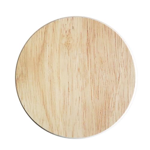 Weppduk Unvollendete -Untersetzer – 8 cm X 12 cm Tragbares Leeres Holzuntersetzer-Set | Multifunktionaler Unvollendeter Runder Holzkreis| Unvollendete Holzkreise Für Bastelzubehör, Wohnzimmer Und S von Weppduk