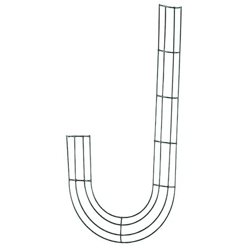 Weppduk Zuckerstangenkranz, innovative J-förmige Metallkranzform, Urlaubskranzbasis, Blumenkranzrahmen, Kranzdrahtrahmen für Rasen, Garten, Gehweg von Weppduk