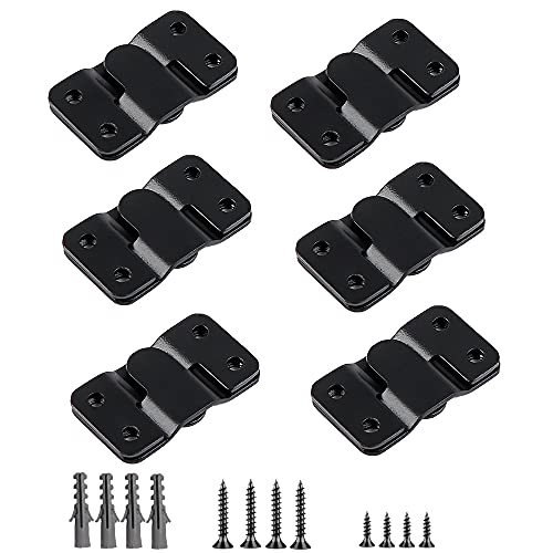 12 Stück(6 Paar)Möbel Verbinder set, Schwerlast Ineinandergreifender Bildaufhänger Unterputz Verdeckte Halterung(53x30mm),Möbel Bilderrahmen,Spiegel Möbelverbinder Haken Fotohaken(Schwarz) von WeqeYent