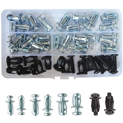 40 Sätze (80 Stück) M4 M5 M6 Jack Nuts Petal Nuts Expansion Nuts Dünne Befestigungen Dübel mit Schrauben Versammlung für Hohlwand Eisen Haut Linie Gebrauch in dünner weicher Wand von WeqeYent