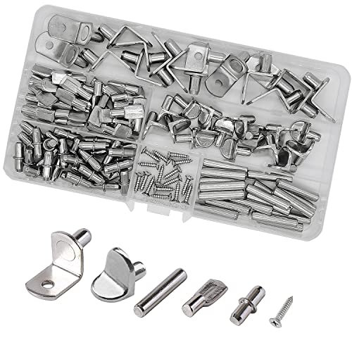 Regalträger Stützen, Schrank Möbel Regal Stifte, 6 Stile Bodenträger Regalbodenträger 132 Stück, Bücherregal Supportt Vernickelt Regalträger, Schrank Möbel Regal Pins Support von WeqeYent